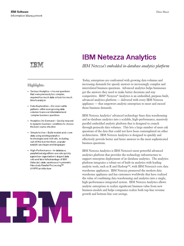 Ibm Netezza Documentation : IBM PureData System for Analytics ...