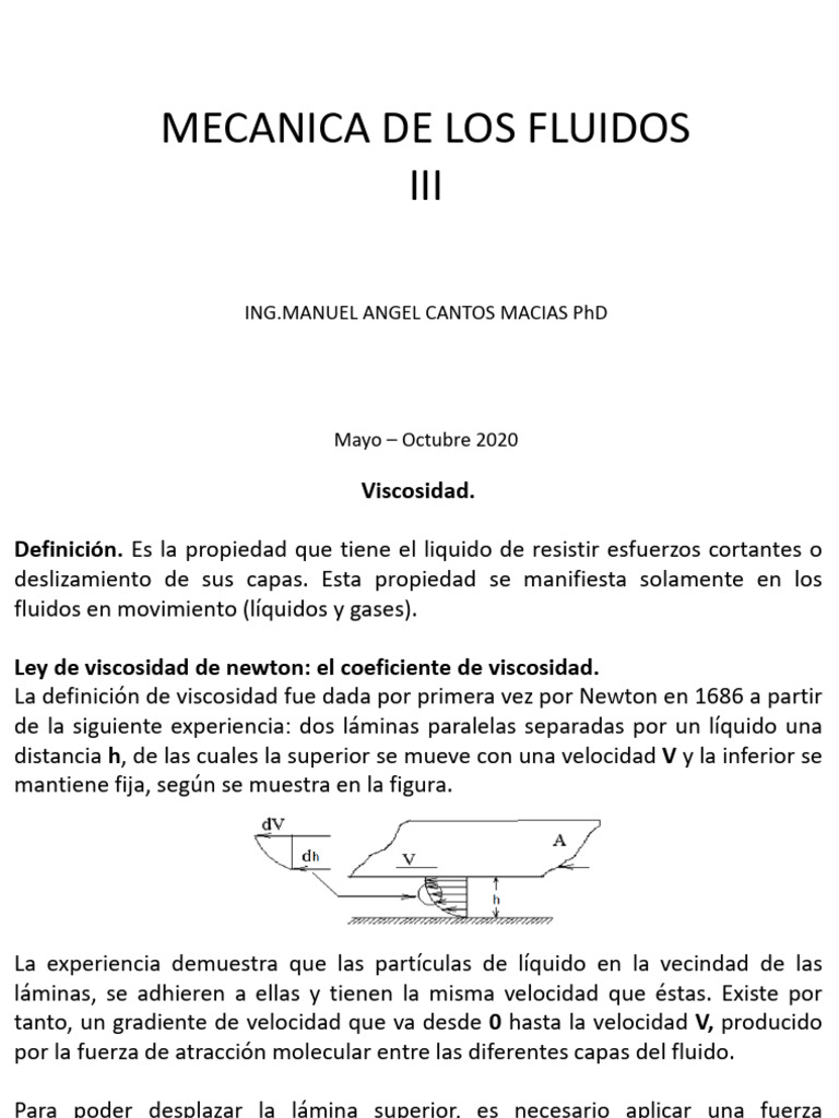 Viscosidad y Presión en Fluidos | PDF | Viscosidad | Líquidos