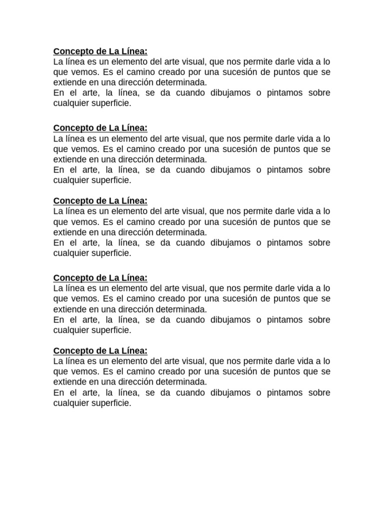 Concepto de La Línea | PDF