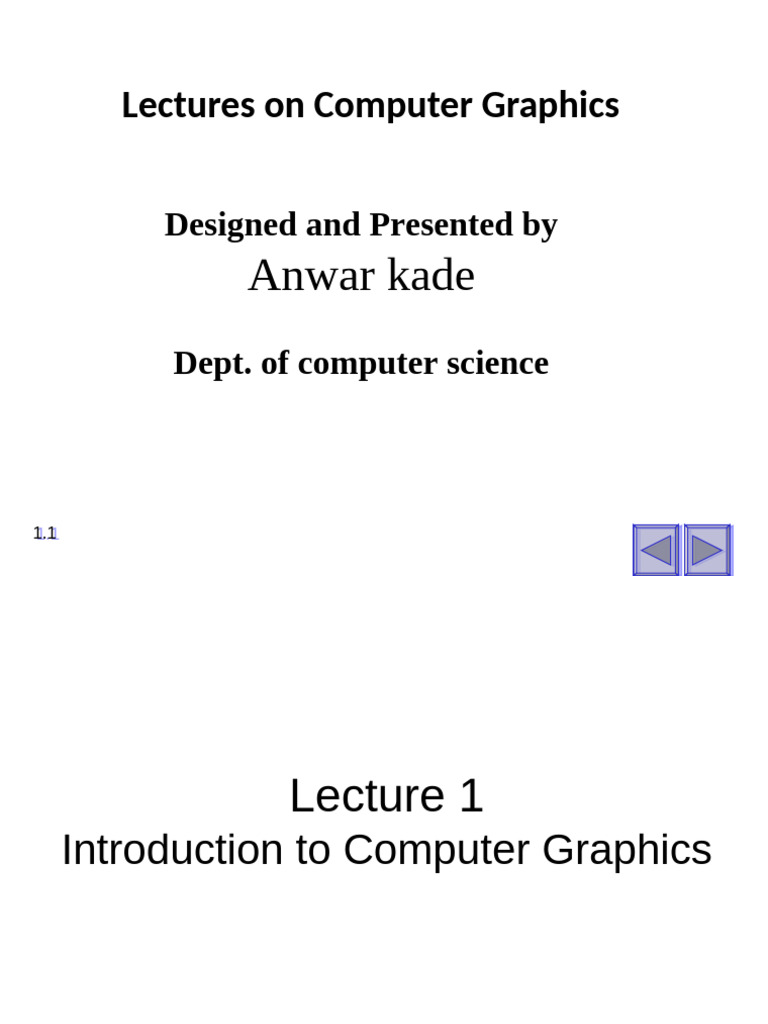 Introduction to Computer Graphics Concepts | PDF | Computer Graphics ...