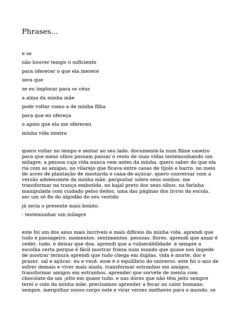 Reflexões sobre amor e vulnerabilidade | PDF | Amor | Vida