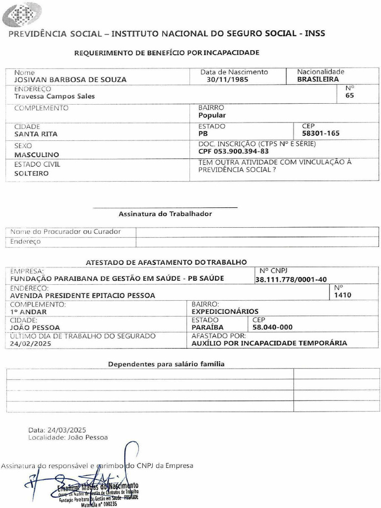 Requerimento Inss | PDF