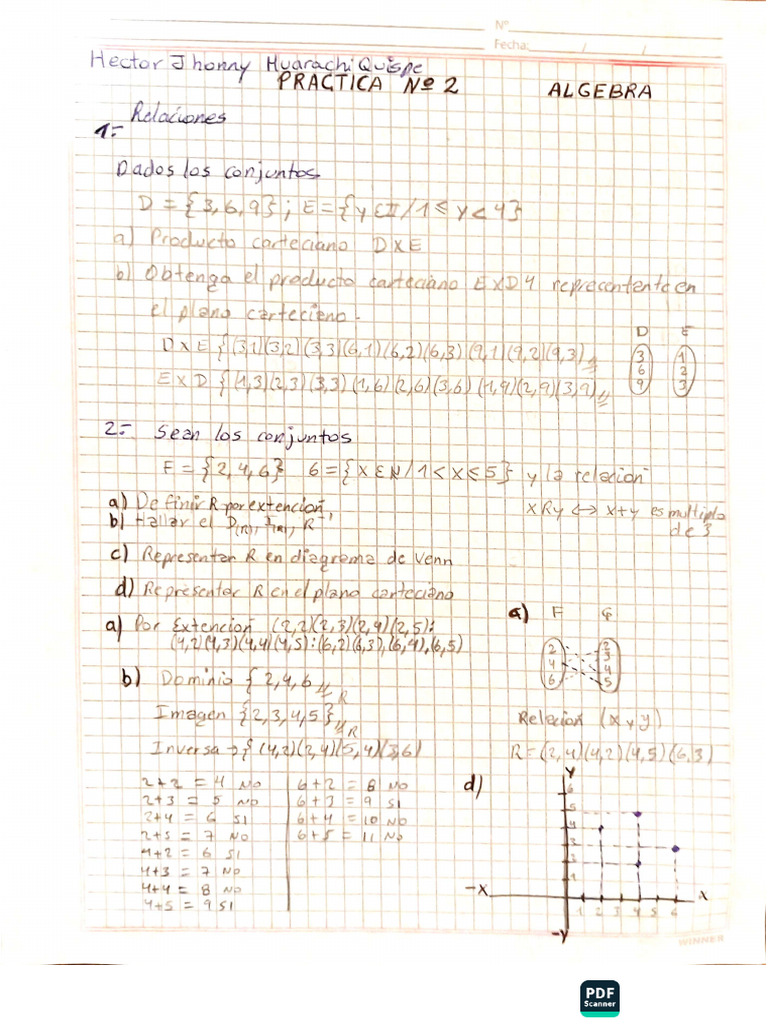 Práctica 2 Algebra | PDF
