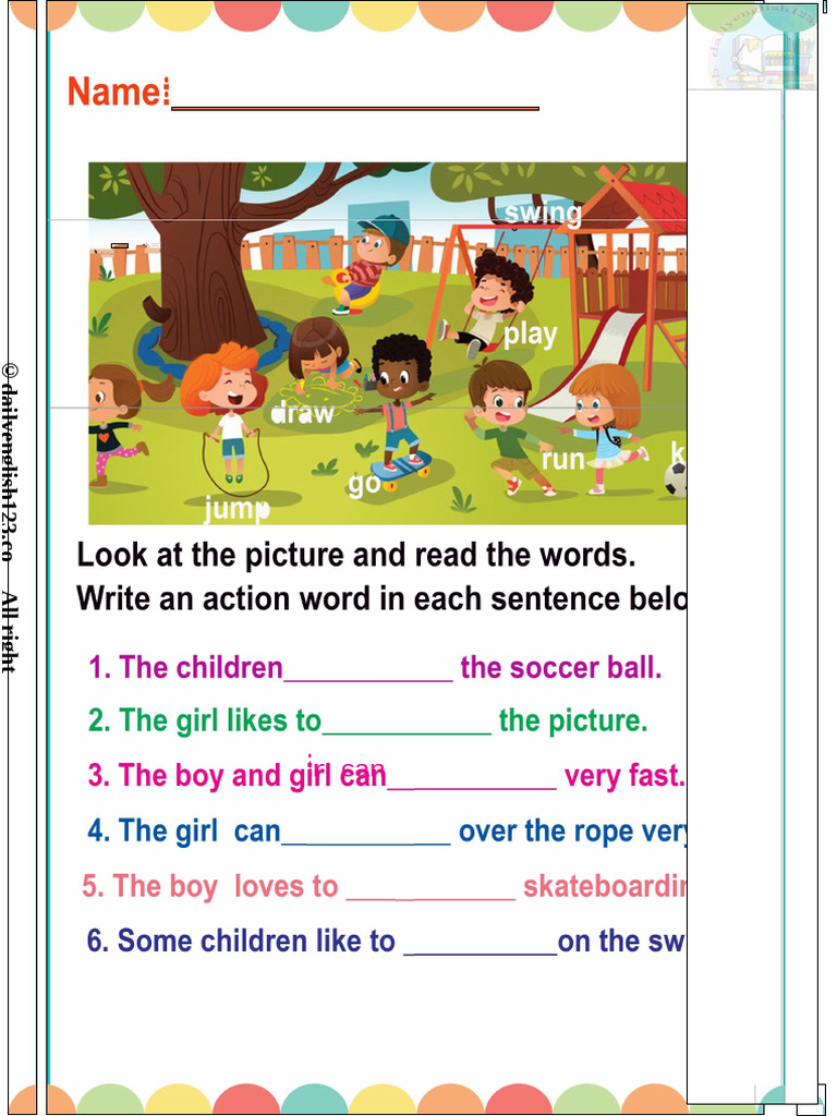 Action Words | PDF | Popcorn