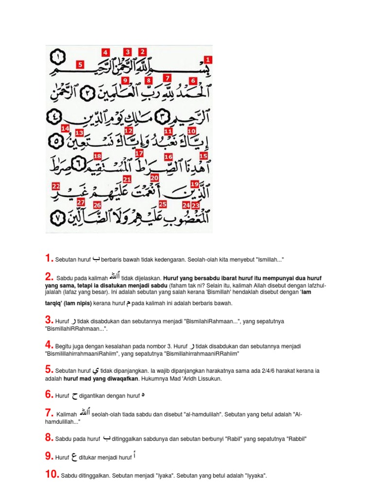 Kesalahan Bacaan Dalam Surah Al Fatihah Pdf