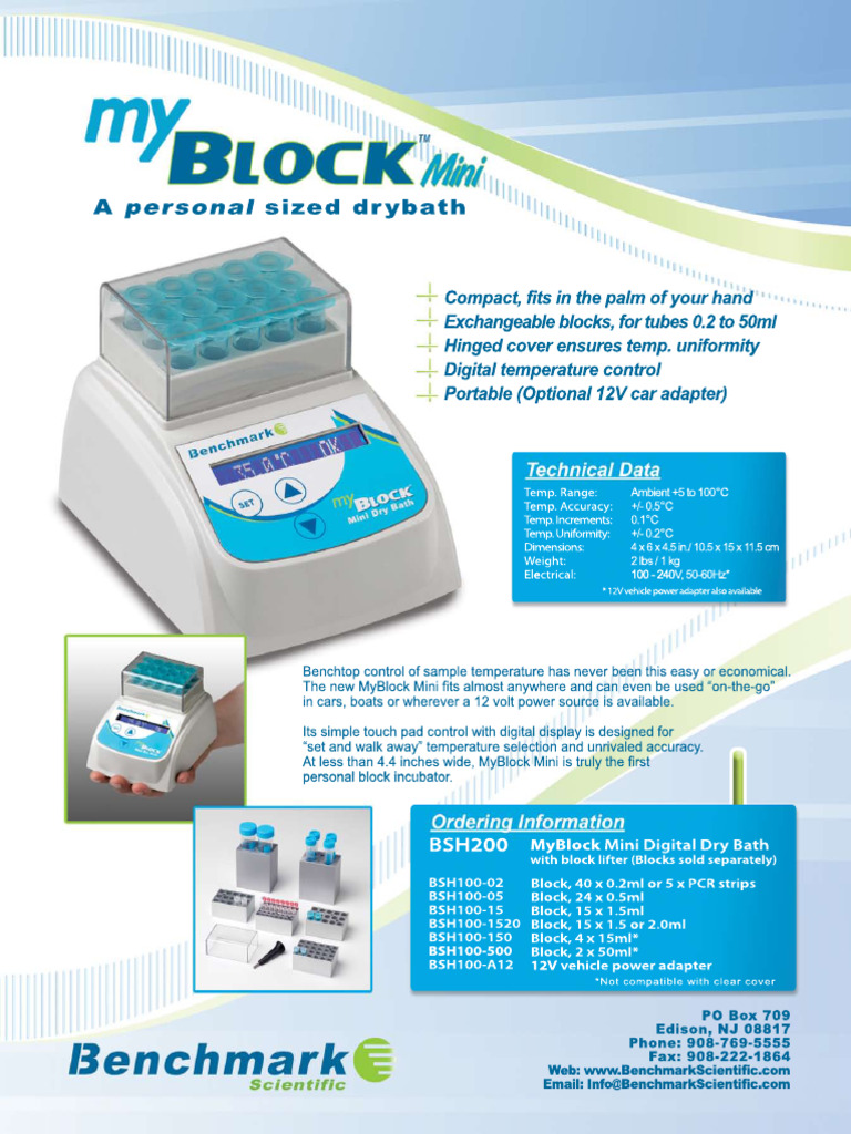 MyBlock Mini Digital Dry Bath Overview | PDF