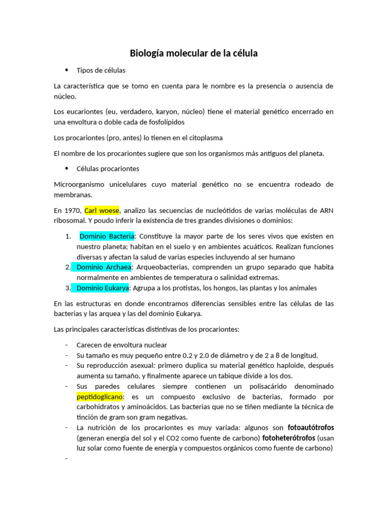 Biología Molecular de La Célula | PDF