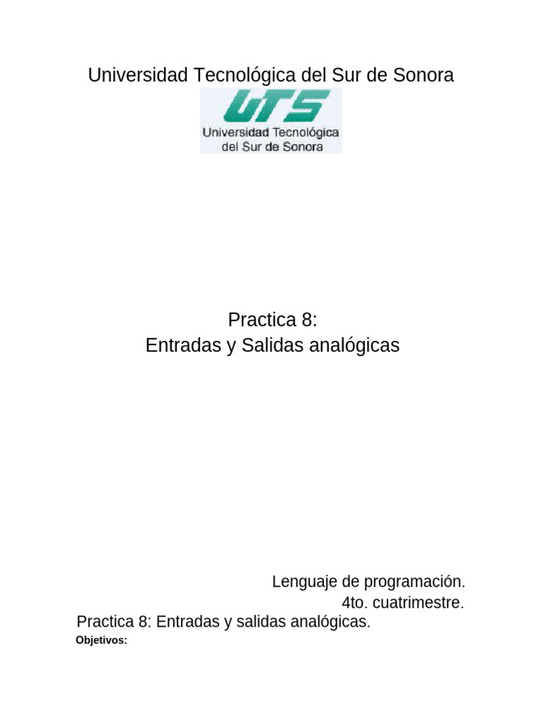 Practica 8 | PDF | Arduino | Diodo emisor de luz