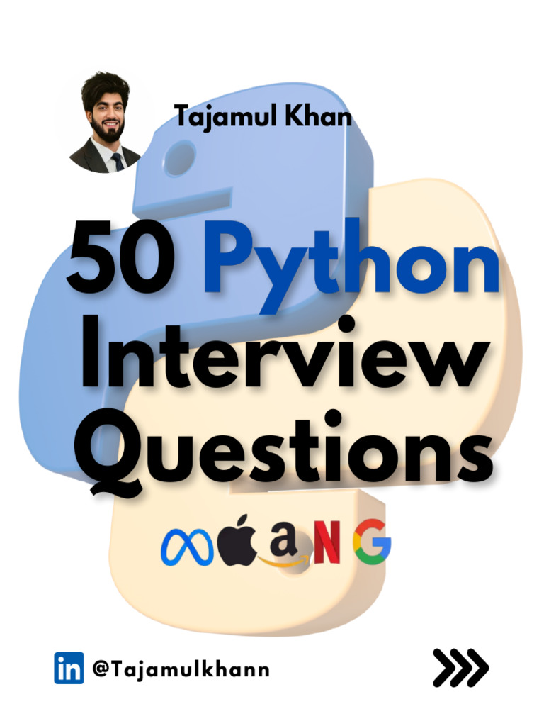 50 Python Interview Questions PDF 1748080994 | PDF | Python ...