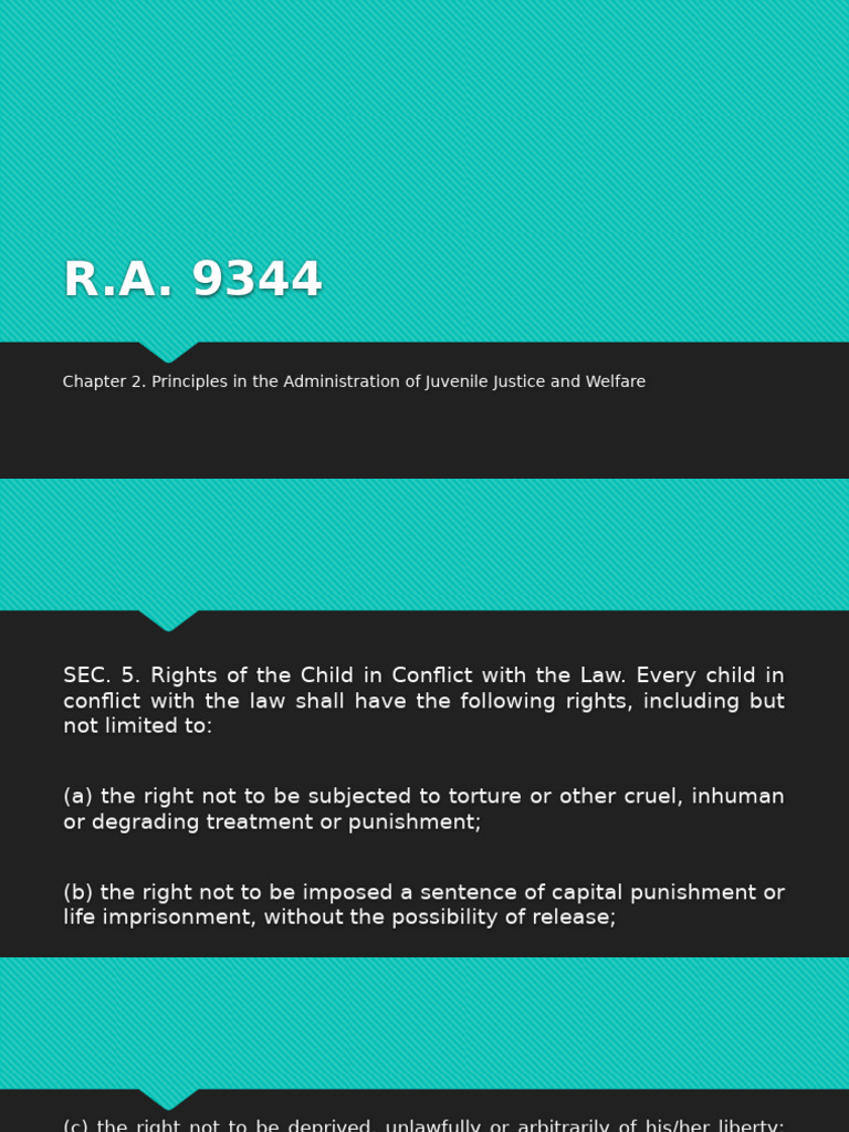 Chapter 2 RA 9344 | PDF | Probation | Juvenile Delinquency