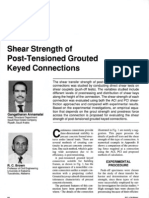 Shear Strength of Post Tensioned Grouted Key Connections