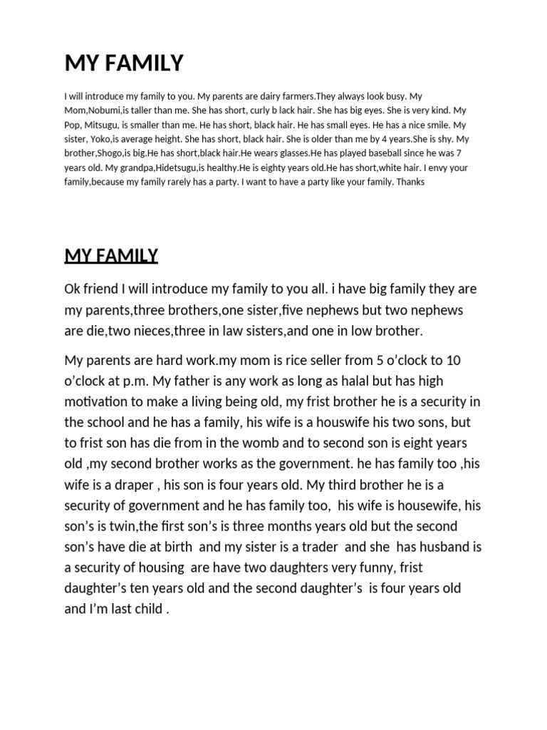 Pertemuan5 Introduction Abaout Family | PDF