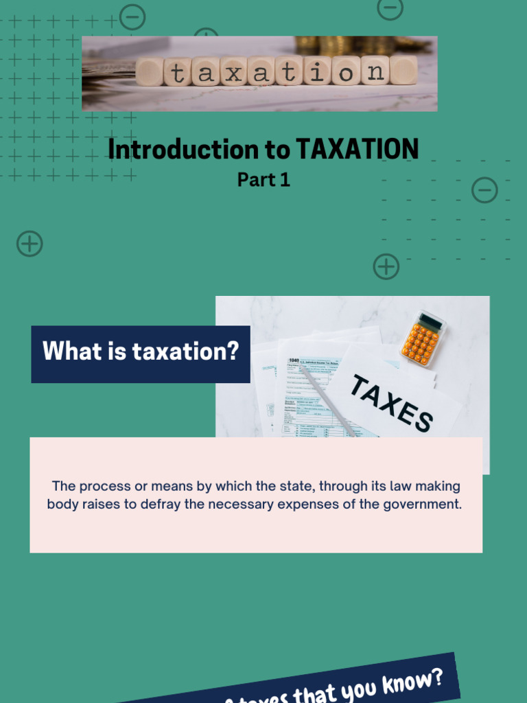 Understanding Taxation Basics and Principles | PDF | Taxes | Tax Evasion