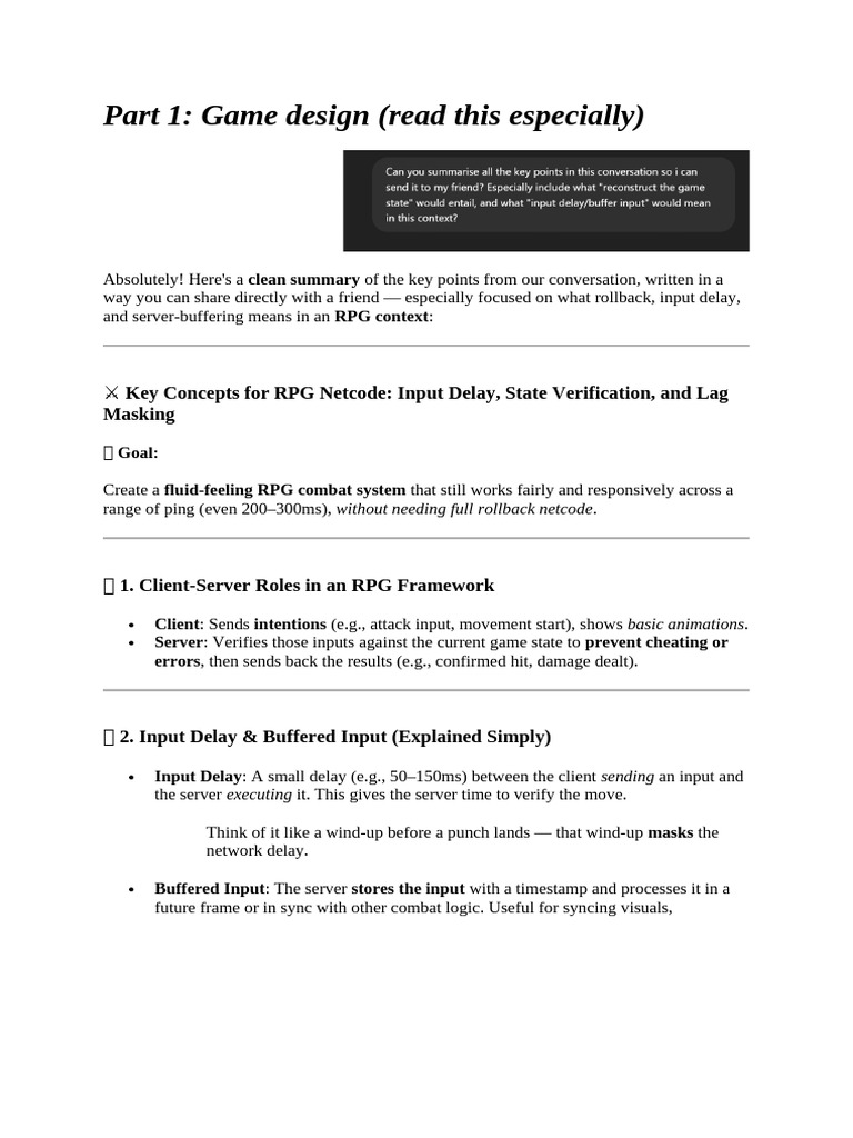 RPG Netcode: Input Delay & Lag Masking | PDF | Computer Science ...