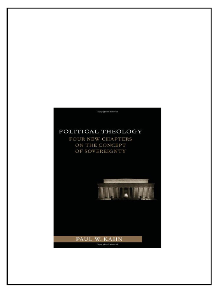Political Theology Four New Chapters On The Concept of Sovereignty Paul ...