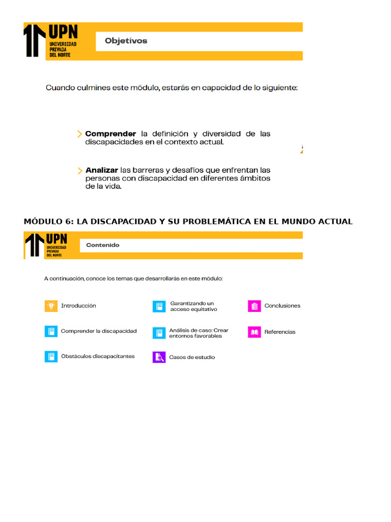 Módulo 6 - La Discapacidad y Su Problemática en El Mundo Actual | PDF