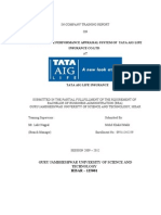 Report on analyzing TATA AIG's performance appraisal system