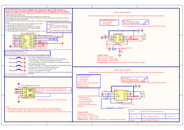 HAA8002D Mono Audio Amplifier Guide | PDF | Usb | Amplifier
