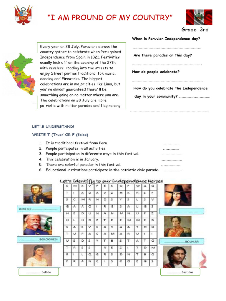 I Am Pround of My Country 3rd | PDF | Independence Days | Secular Holidays