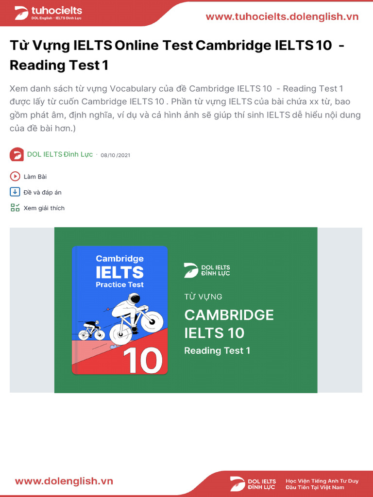 IELTS Cambridge 10 Reading Test 1 | PDF