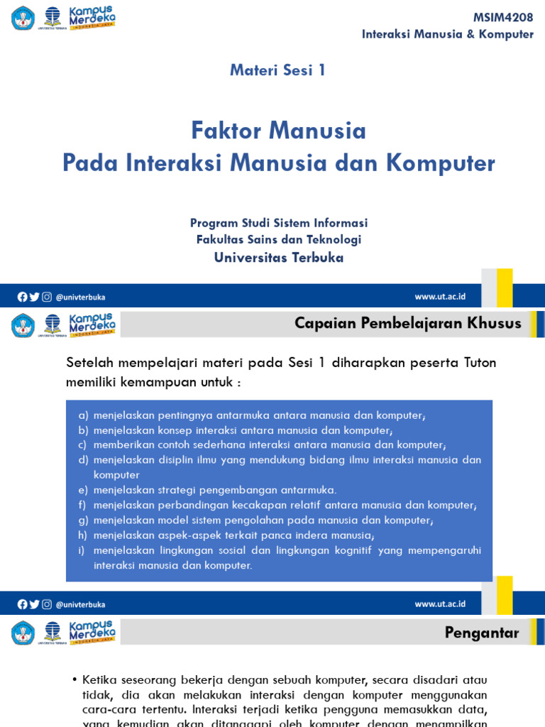 Kecakapan Manusia vs Komputer dalam IMK | PDF