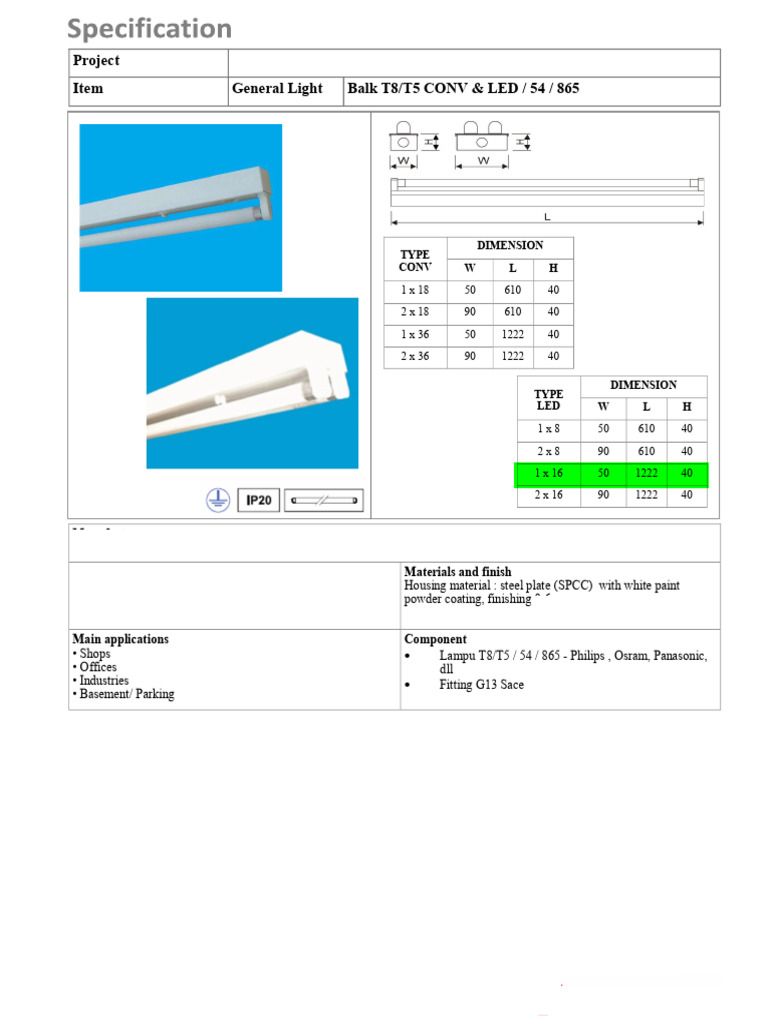 LED Balk T8/T5 Lighting Solutions | PDF