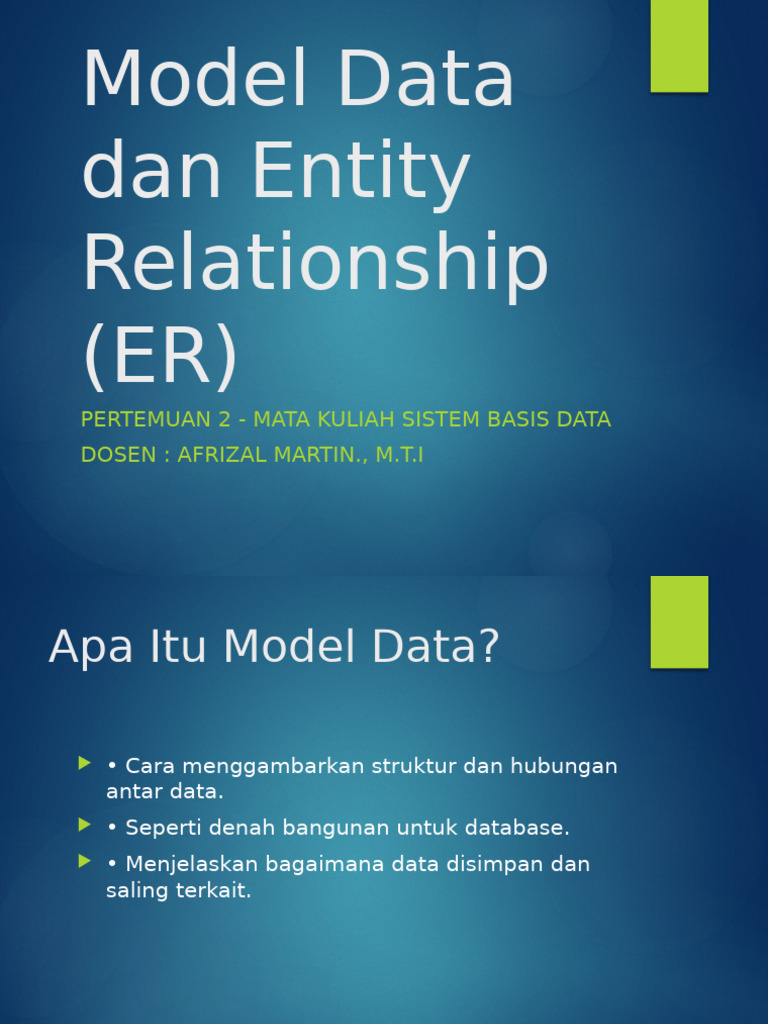 Model Data dan ER Diagram dalam DBMS | PDF