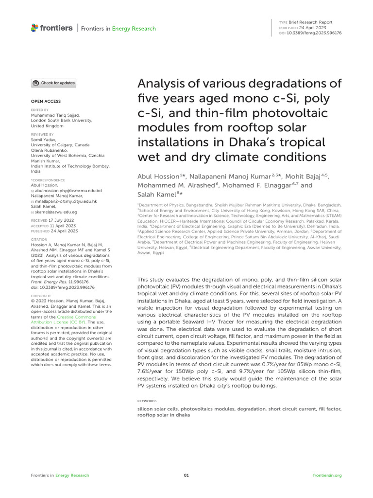 Analysis of Various Degradations of Five Years Aged Mono C-Si, Poly C ...