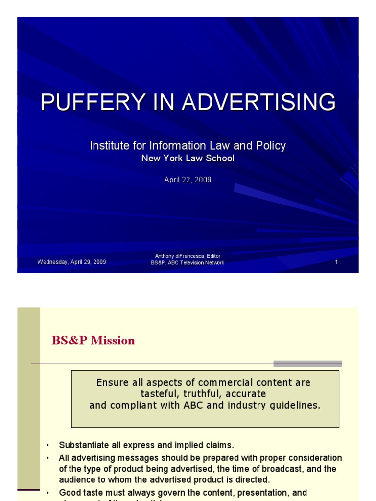 Understanding Puffery in Advertising | PDF | Pasta | Regulatory Compliance