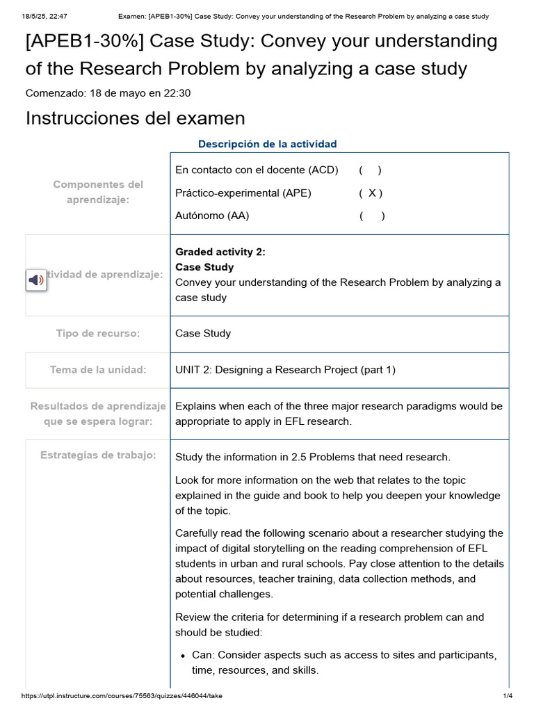 Examen_ [APEB1-30%] Case Study_ Convey Your Understanding of the ...