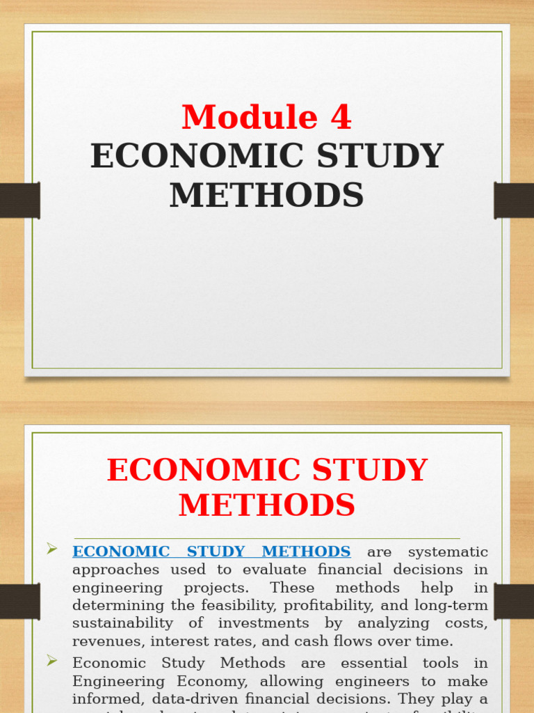 Economic Study Methods in Engineering | PDF | Investing | Cost Of Capital