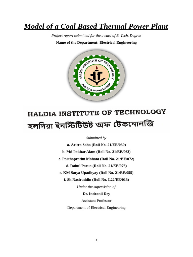 Model of Coal Based Thermal Power Plant | PDF | Boiler | Steam