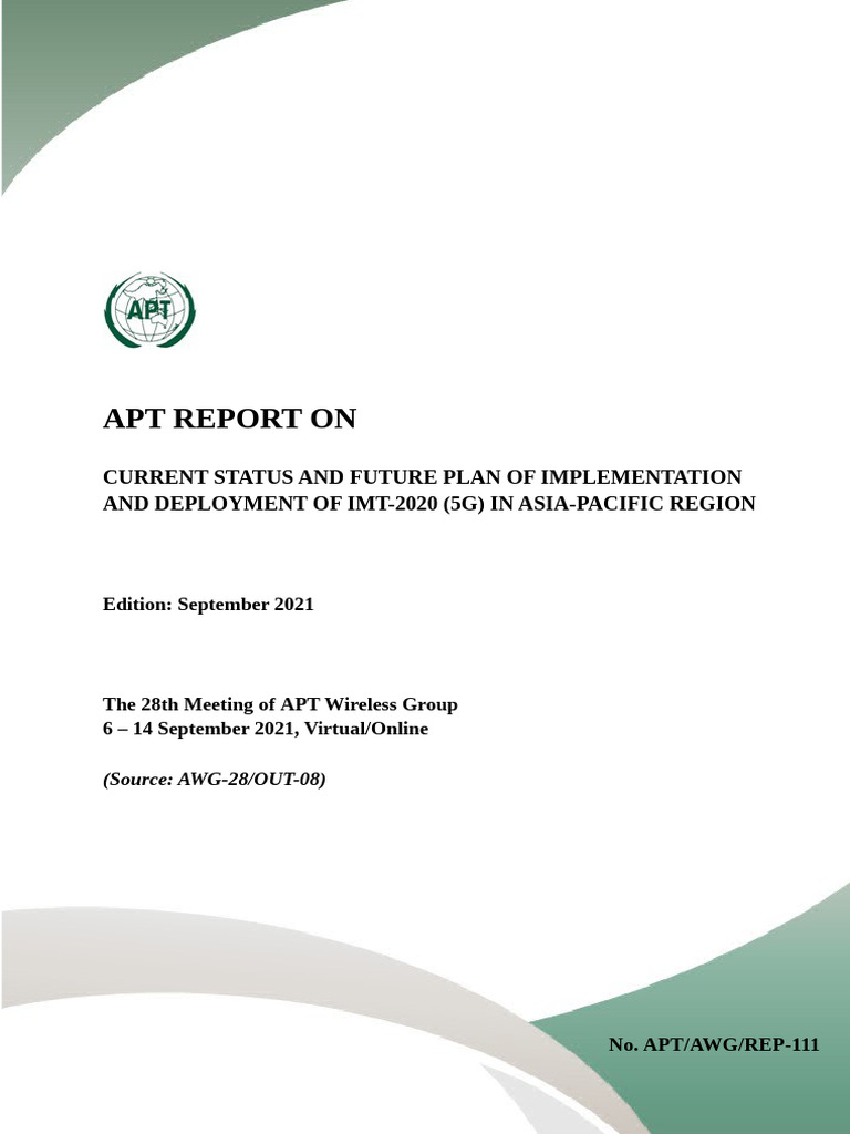 5G IMT-2020 Implementation in Asia-Pacific | PDF | 4 G | Radio Spectrum