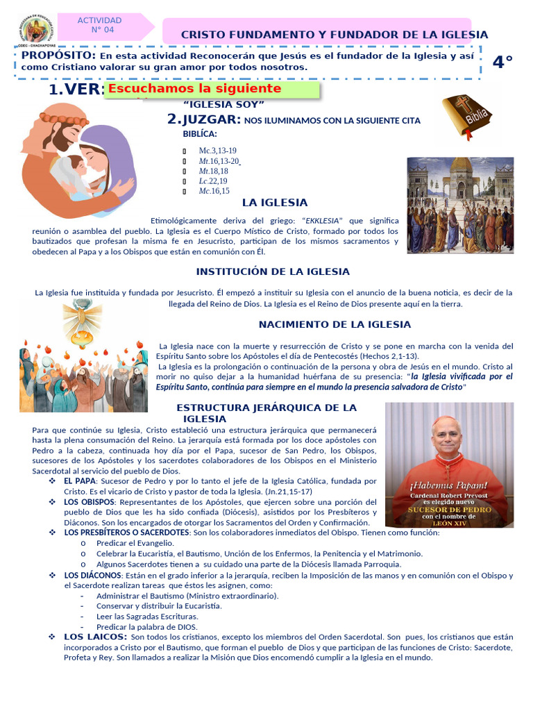Cristo: Fundador y Fundamentación de la Iglesia | PDF | Sacerdote ...