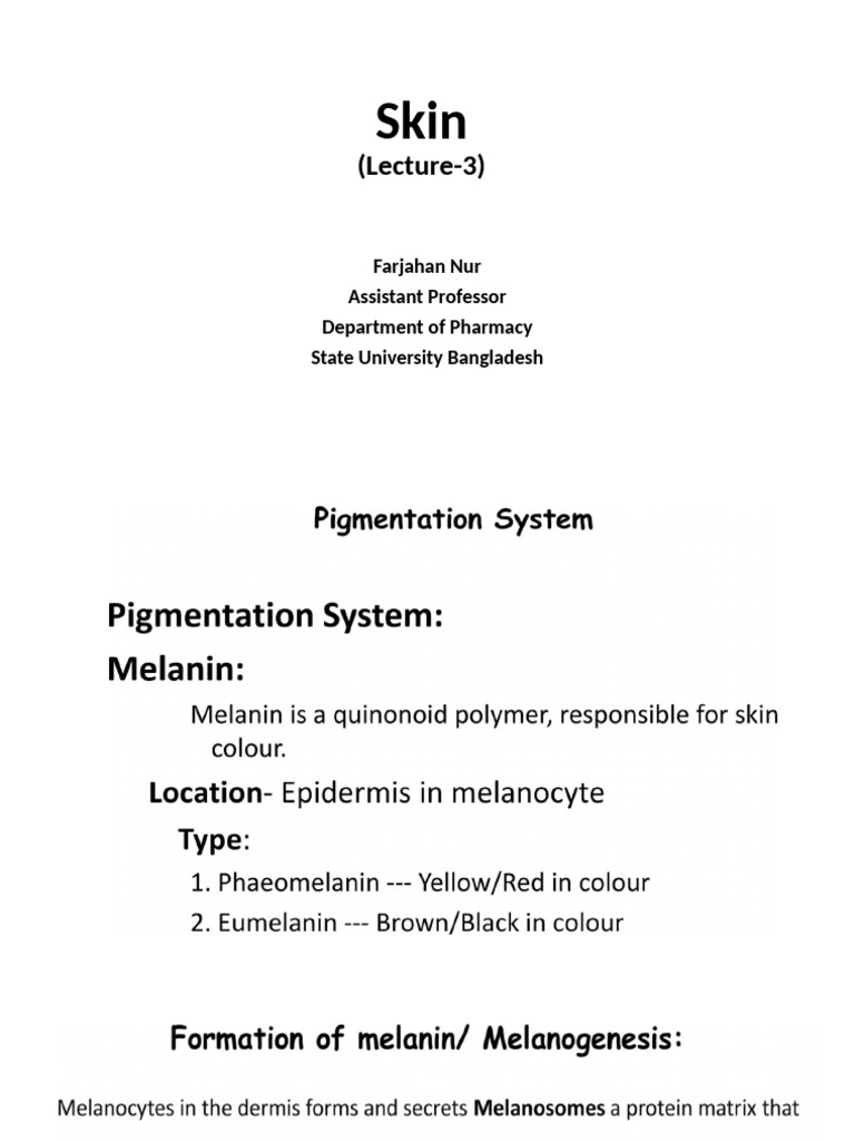 Skin Lecture 3 | PDF