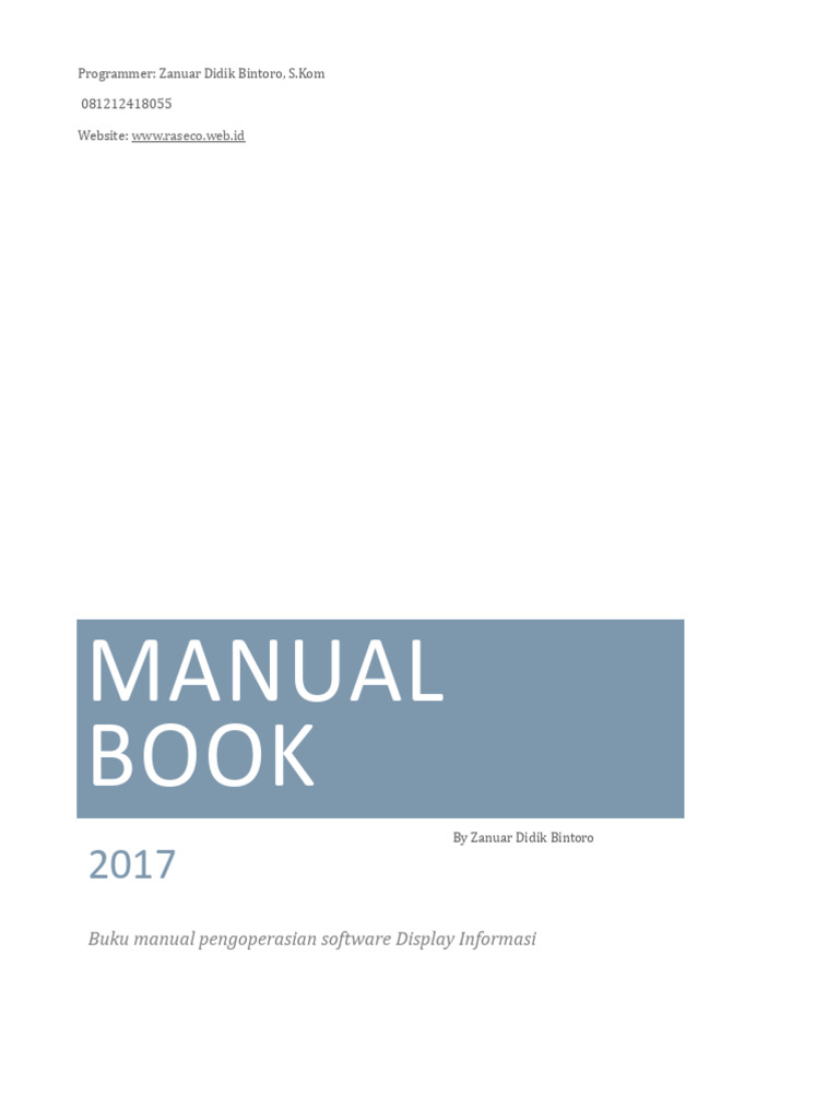 Manual Pengoperasian Software Display | PDF