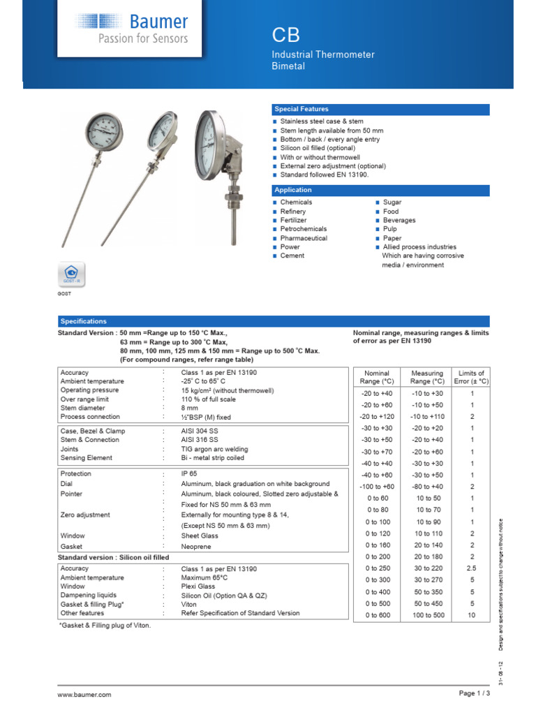Temperature Gauge | PDF | Thermometer | Scientific Phenomena