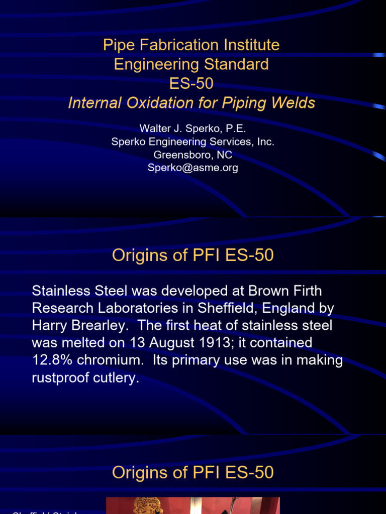 Internal Oxidation in Piping Welds Explained | PDF | Stainless Steel ...