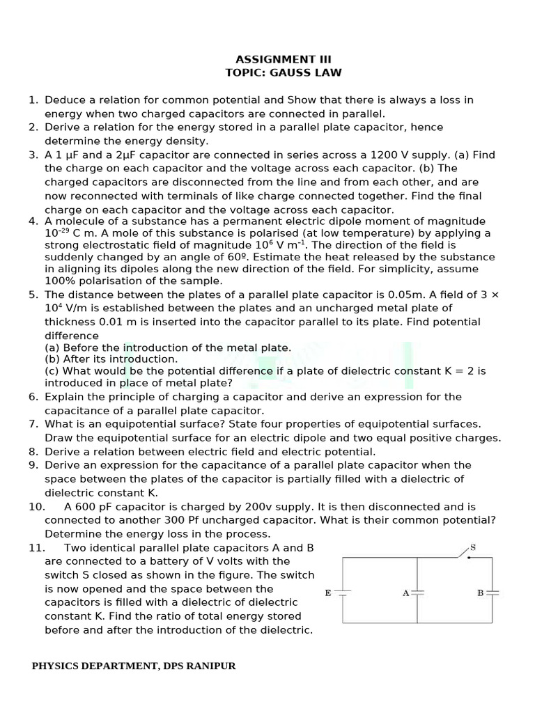 Capacitor Energy and Electric Fields | PDF | Capacitor | Capacitance