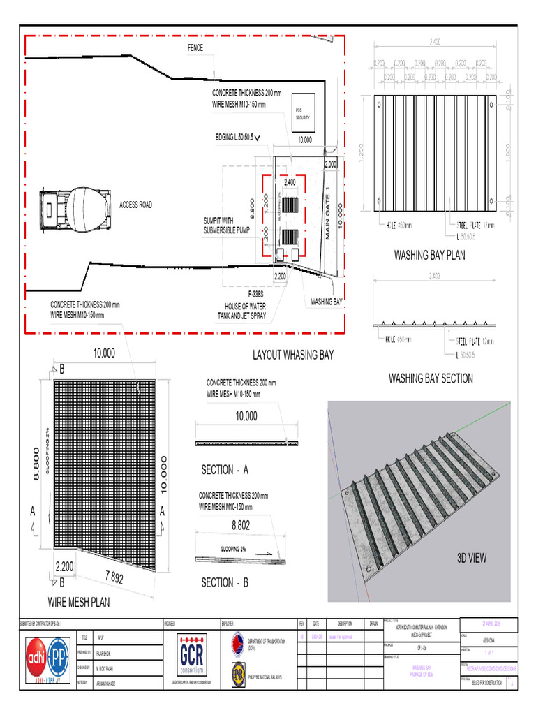 Washing Bay Design for NSCR-Ex Project | PDF