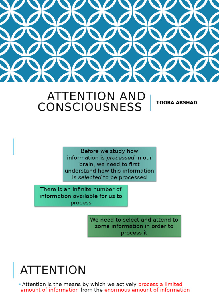 4 Attention and Consciousness 11022025 122826pm | PDF | Attention ...