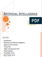 Rtificial Ntelligence: Presented by Mohd Arif C.S.E III (IV Year)