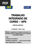 Projeto Para o Curso de DIREITO APS 1a. Fase Da FASC Sem. 2012.1