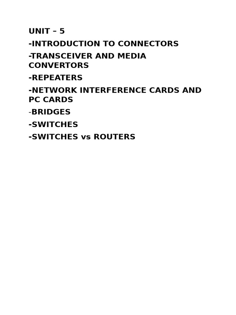 Understanding Network Connectors & Transceivers | PDF | Computer ...