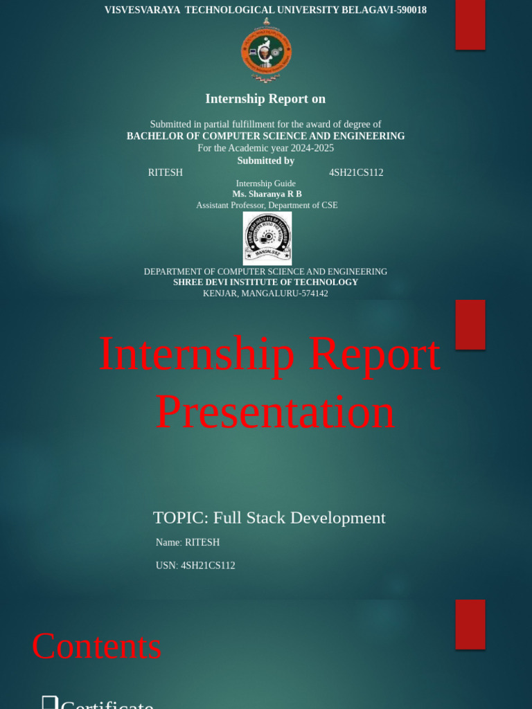 Internship Report: Full Stack Development | PDF | Mongo Db | Databases