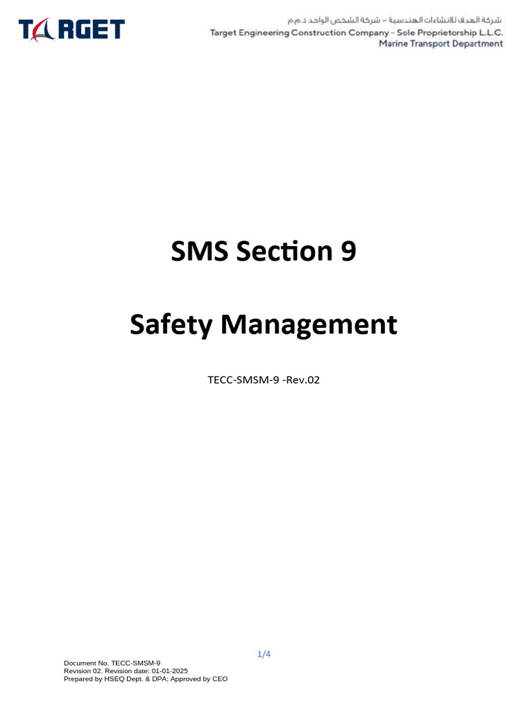 TECC SMSM 9 Safety Management | PDF | Risk Assessment | Risk