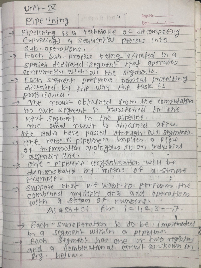 Pipelining - Computer Architecture and Organization | PDF