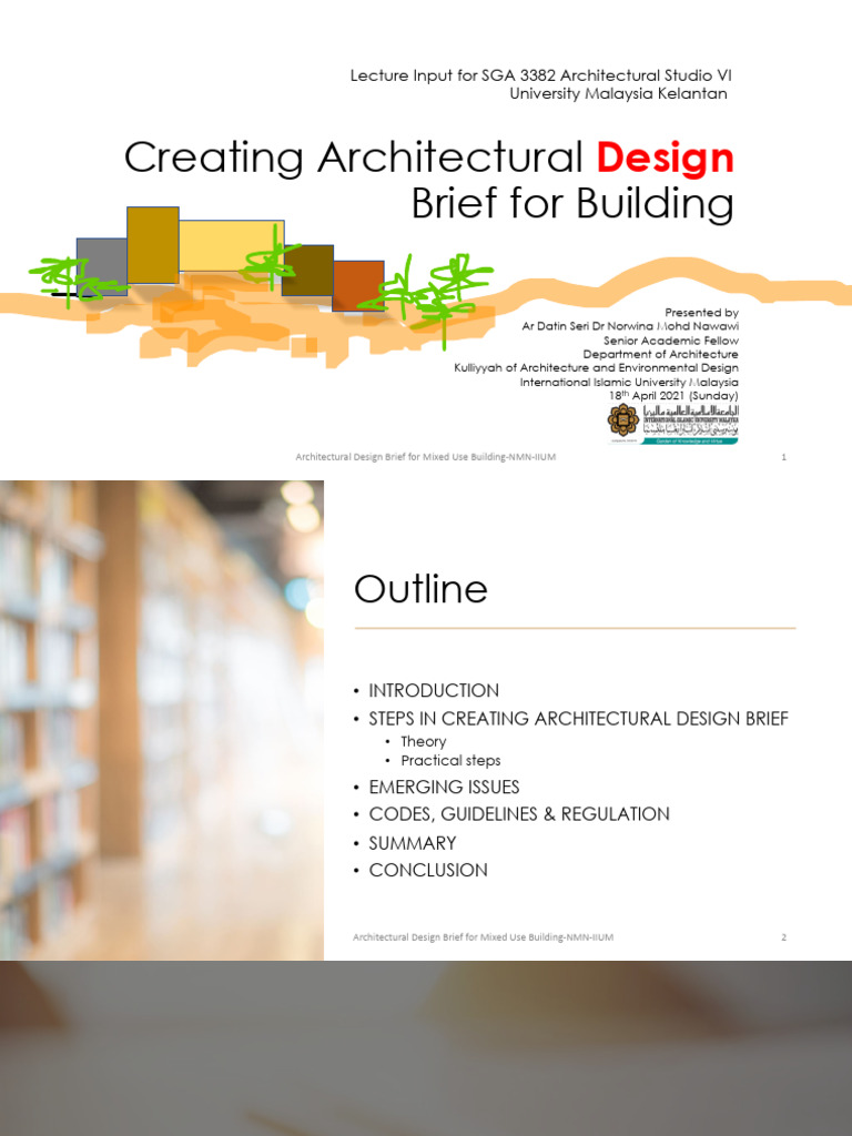 Architecrural Brief For Mixed Use Building | PDF | Architect | Evaluation