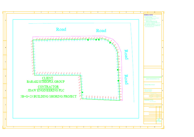 Pile Layout for Shoring Project | PDF | Reinforced Concrete | Materials
