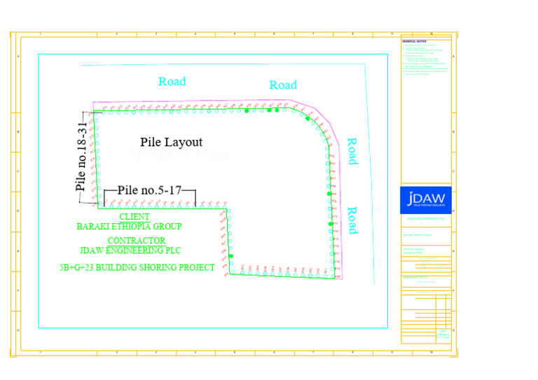 JDAW Engineering Shoring Layout | PDF | Materials | Building Technology